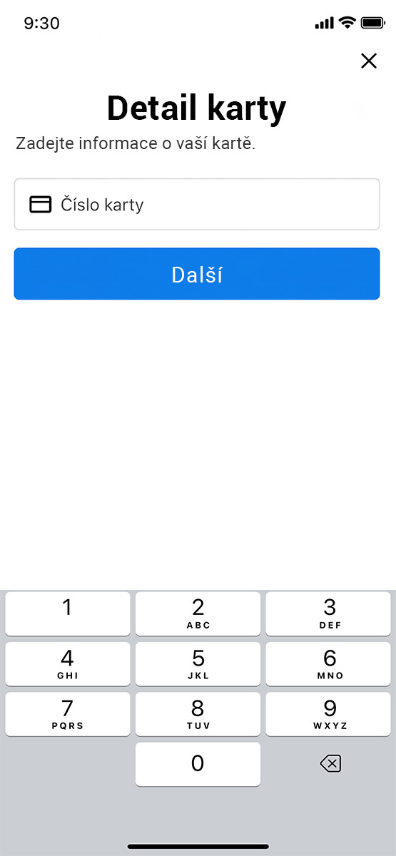 Carneo pay pridani karty CZ